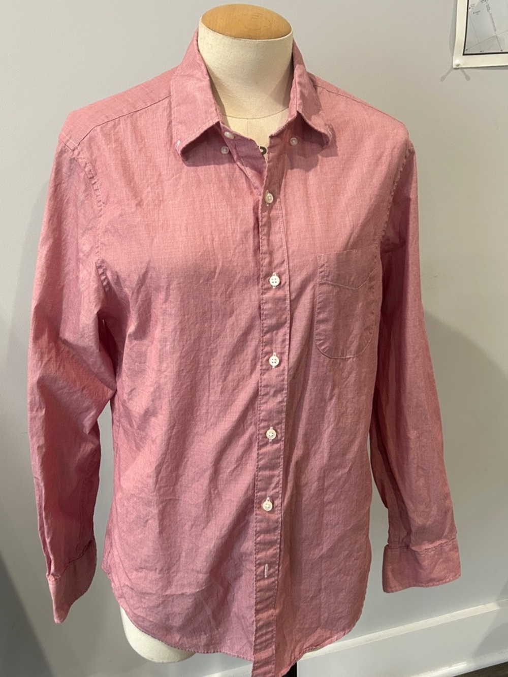 J. Crew Red Button-Down Long-Sleeve Shirt